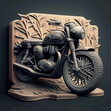 3D модель Triumph Bonneville T120 Black (STL)